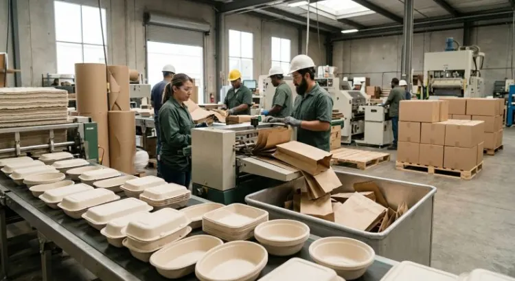 Emballages alimentaires écologiques : carton, papier ou bagasse compostable